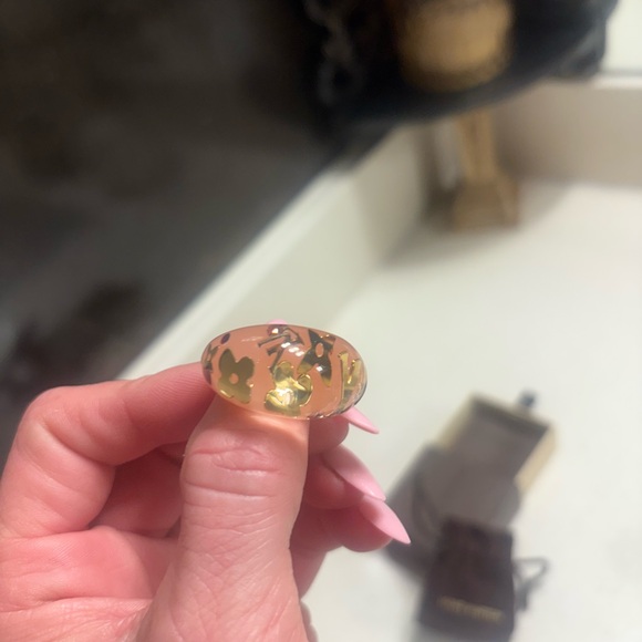 Louis Vuitton Gold and Pink Women's Ring - Picture 4 of 5